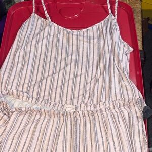 Secret Treasures Striped Pajama Set - Pink and Blue